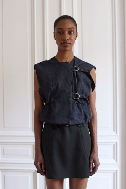 Ofia Denim Reversible Parka Vest