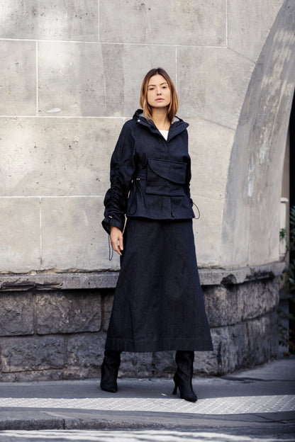 Lisa Denim Parka Jacket