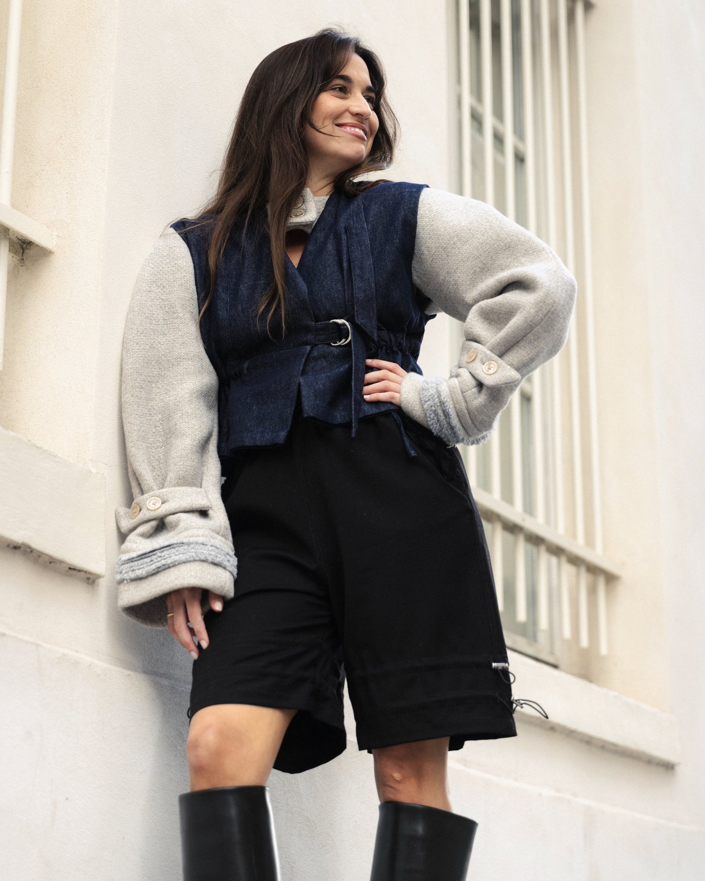 Ofia Denim Reversible Parka Vest