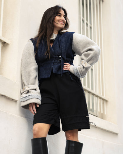 Ofia Denim Reversible Parka Vest
