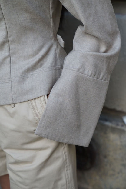 Jane Scarf Blazer - Beige