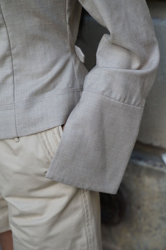 Jane Scarf Blazer - Beige