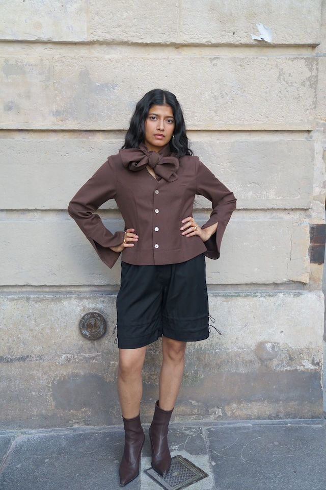 Jane Scarf Blazer — Brown
