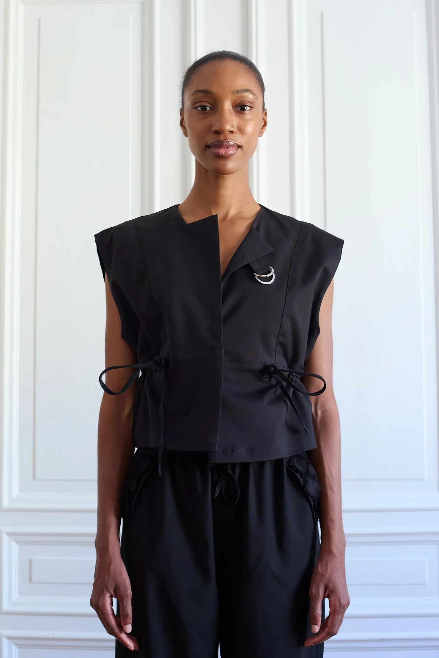 Ofia Black Reversible Parka Vest
