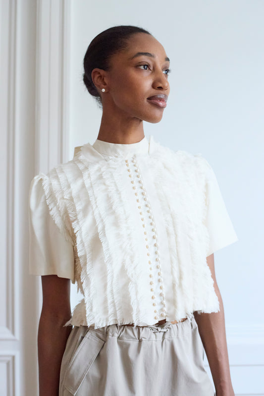 Navia Blouse — Creme