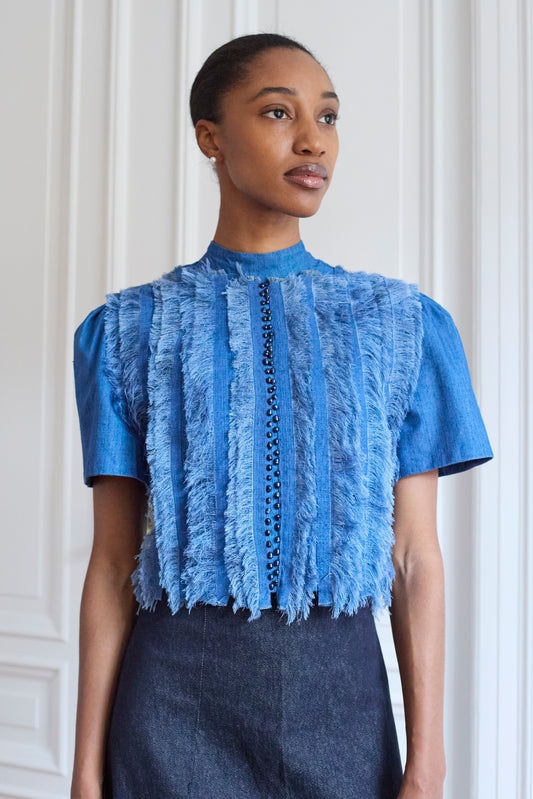 Navia Blouse — Blue