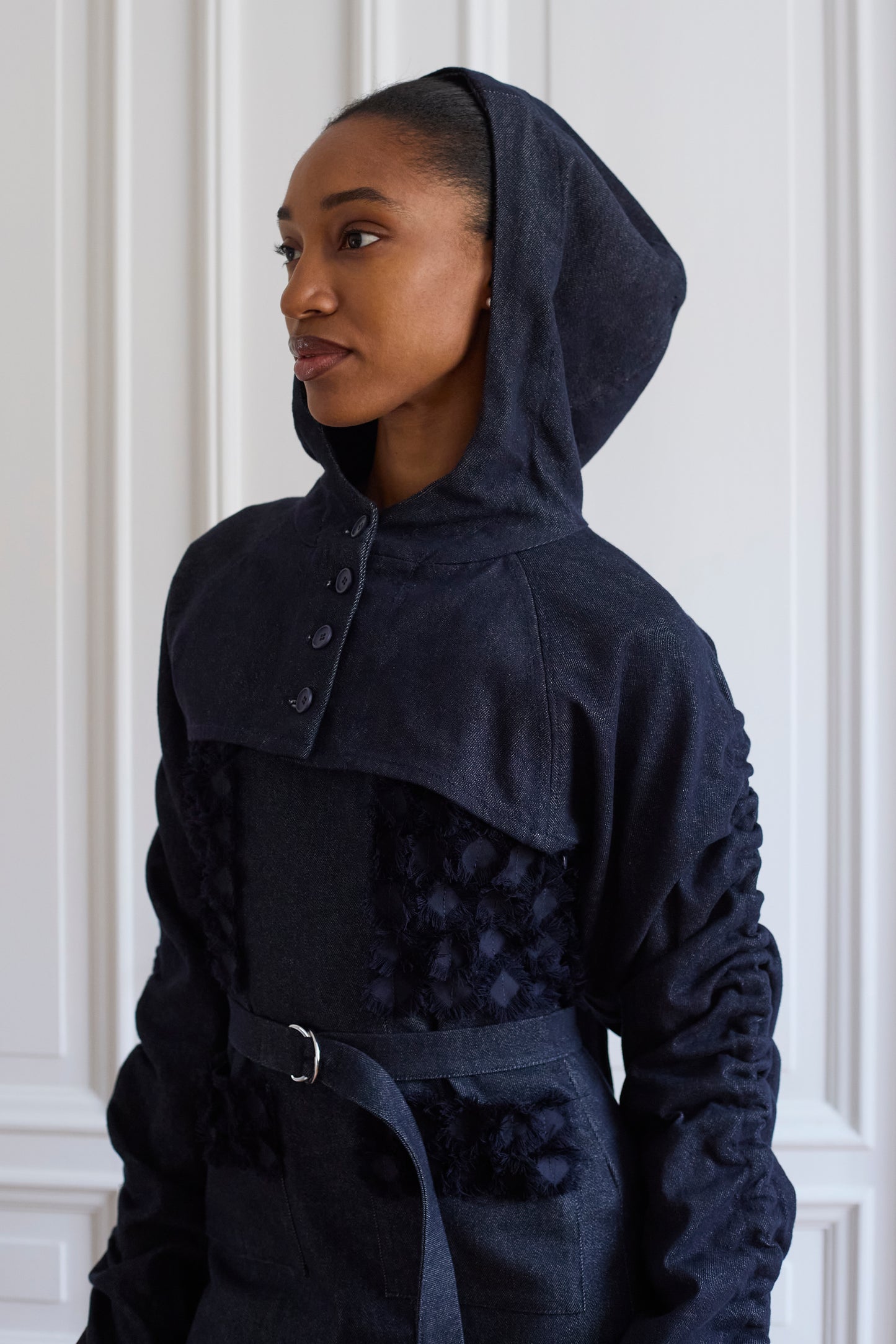 Ofia Denim Hoodie Sleeves