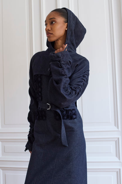 Ofia Denim Hoodie Sleeves