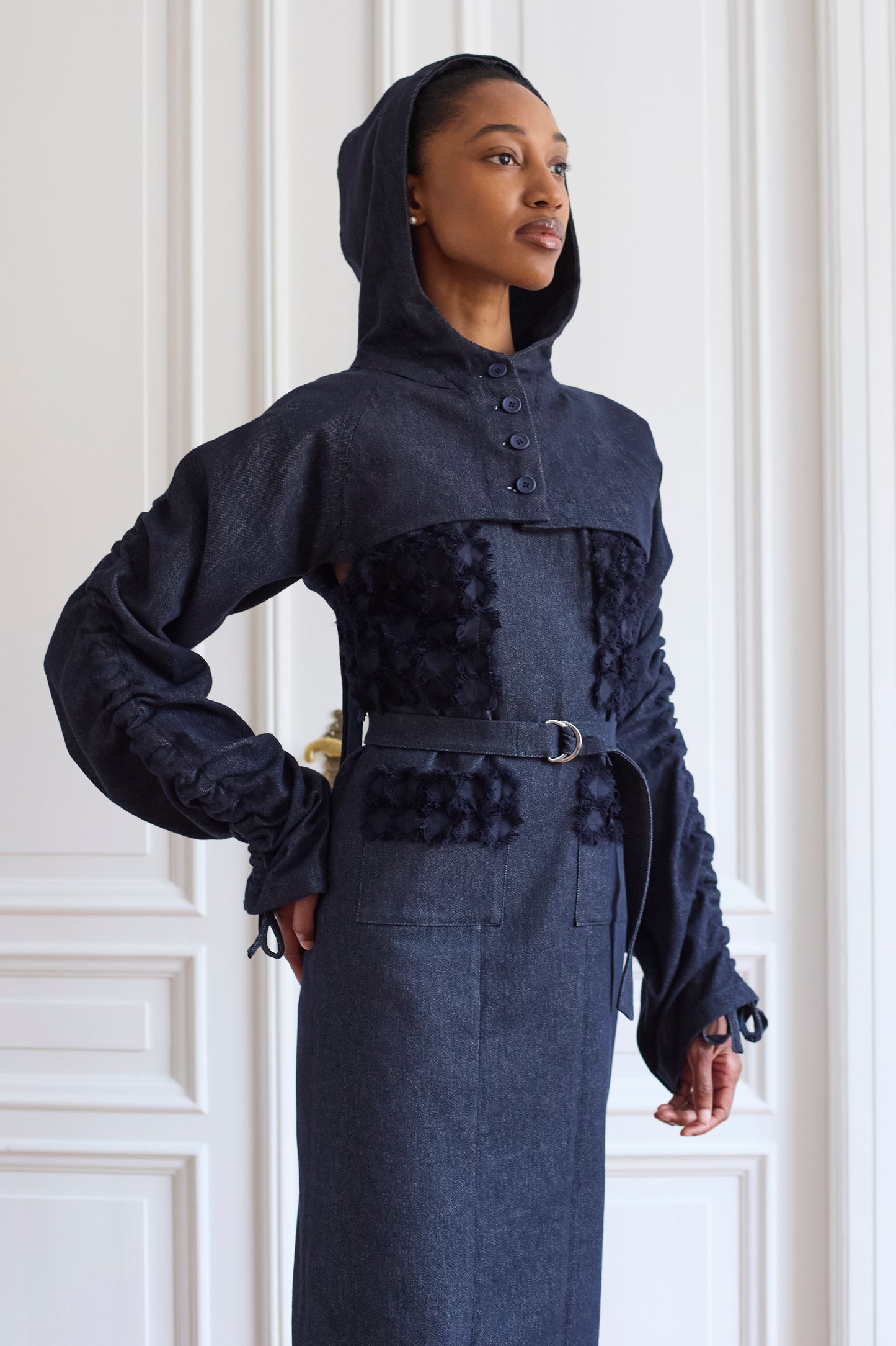 Ofia Denim Hoodie Sleeves