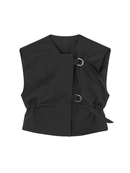 Ofia Black Reversible Parka Vest