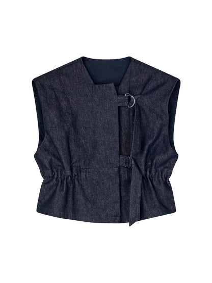 Ofia Denim Reversible Parka Vest